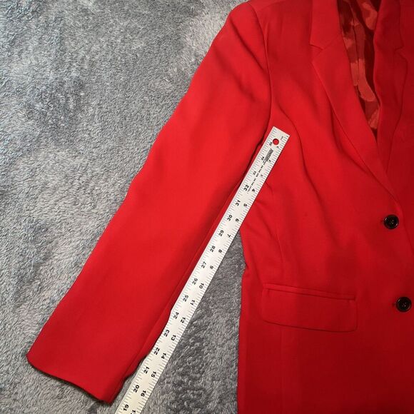 Babaton Women's Red Blazer SZ XS Long Sleeve Dry Clean Only Polyester - Picture 10 of 16
